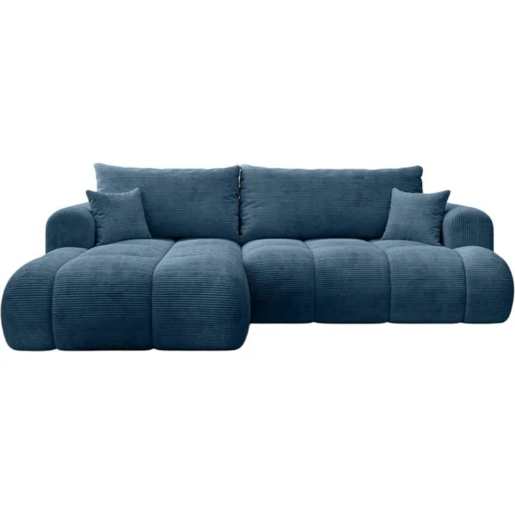 thematys Ecksofa TREVIO 260 x 165 cm, mit Schlaffunktion, mit Bettkasten, Blau (Poso 05), Ausrichtung links – Bild 6