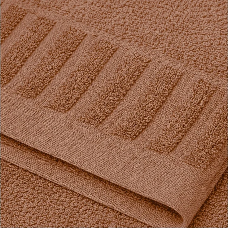 Duschtuch uni taupe 70 x 140 cm – Bild 3