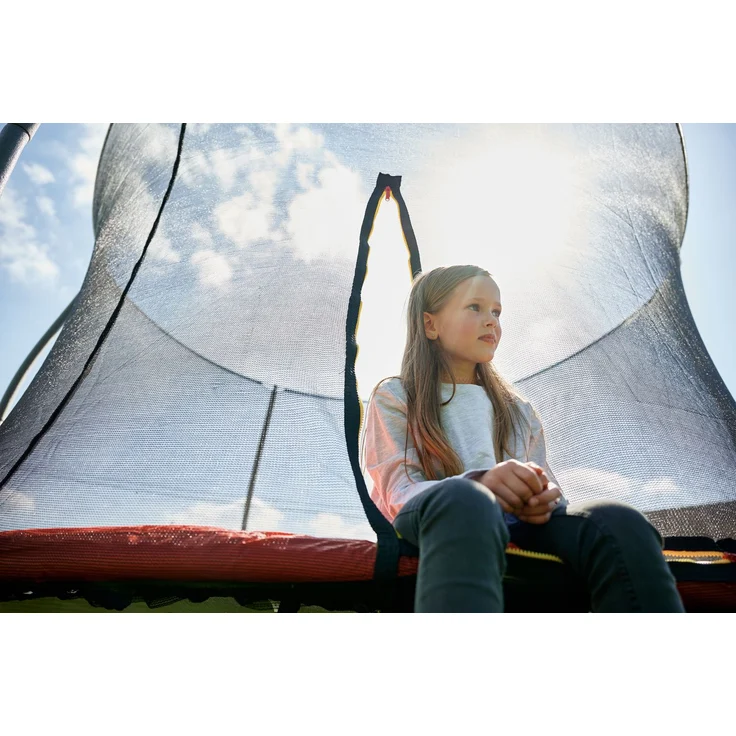 Hudora Fantastic Trampolin 400V', mit Sicherheitsnetz, für die ganze Familie, max. belastbar bis 100 kg, 400 cm Durchmesser, rot, ab 3 Jahren – Bild 8
