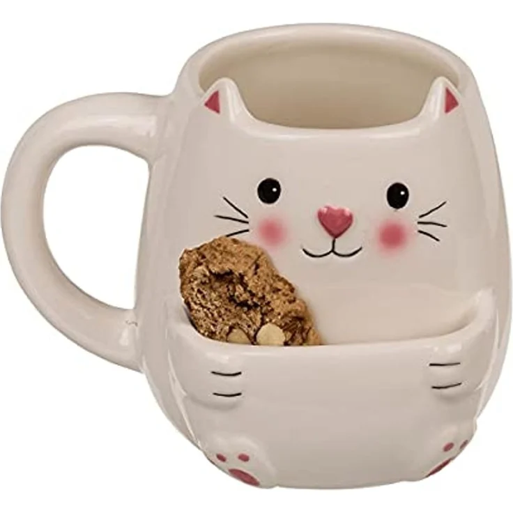 Out of the Blue Tasse Katze Kaffeebecher mit Keksfach – Bild 2