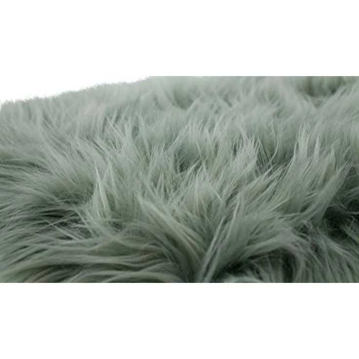 Dekofell "Aqua" Kunstfell Deko Dekoration Felloptik Sitzkissen rund – Bild 4