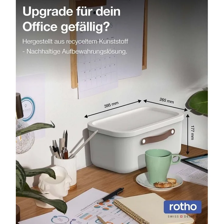 ROTHO Stapelbox 4er-Set Kiste mit Deckel Maloja 12l (Aufbewahrungsset, 3er-Set)