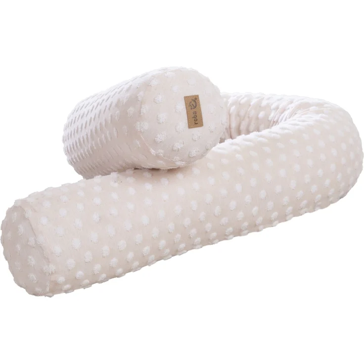 roba Bettschlange 'Frosty Almond' - 80% Baumwolle & 20% Polyester - Ø12cm - Beige – Bild 1