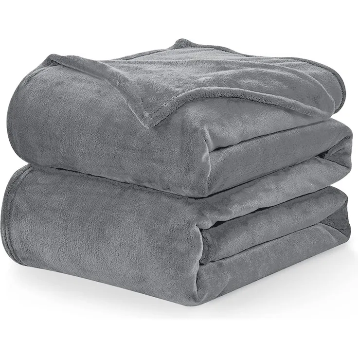 WAVVE Kuscheldecke Flauschig Decke Fleecedecke - Sofadecke Grau 220x240 cm Wohndecke Sommer Couchdecke Weich, XXL Groß Decke Sofa Leicht