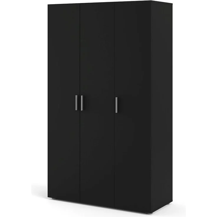 ebuy24 Kleiderschrank Petra Kleiderschrank mit 3 Türen, mattschwarz. – Bild 2