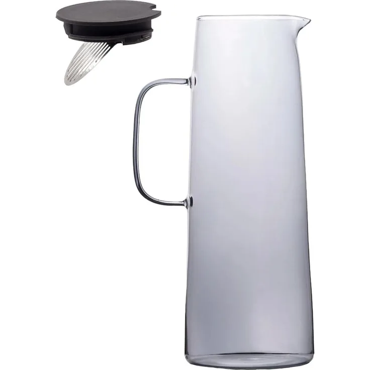 Intirilife Karaffe, (1-tlg), Karaffe Kanne Krug aus Glas 1.4 L