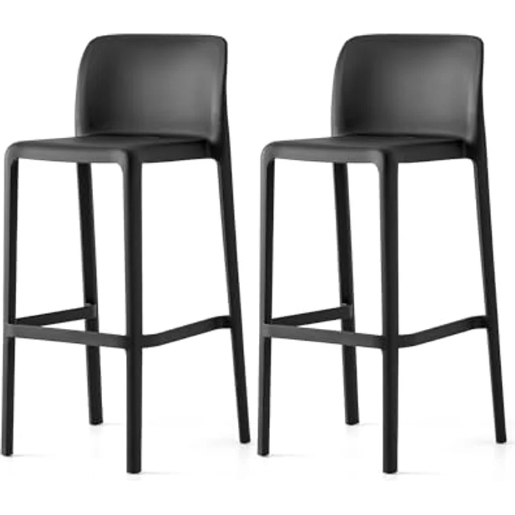 Connubia, 2 Hocker Bayo 100% recyceltes Polypropylen schwarz matt – Bild 2