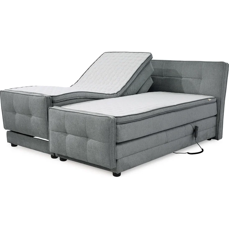 Jockenhöfer 'Paloma' Boxspringbett, 180x200 cm, Mittelstruktur Mittelgrau – Bild 2