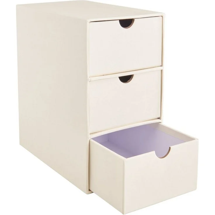 VBS Aufbewahrungsbox Schubladenbox 3-schübig (4 St), 10 cm x 18,5 cm – Bild 1