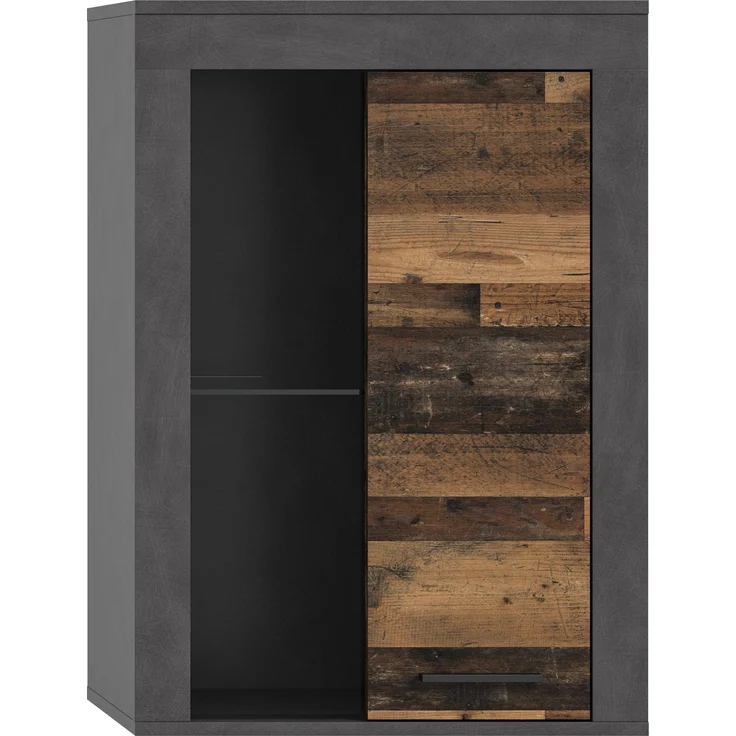 xonox. home Wohnen Jam X8BB4T40 Vitrine Glasvitrine Dekoschrank Glas-Kommode in Old Wood/Matera Nachbildung, ca. B/H/T: 60 x 86 x 35 cm – Bild 2