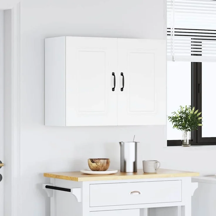 vidaXL Küchen-Hängeschrank Kalmar Weiß Holzwerkstoff 853587 – Bild 3