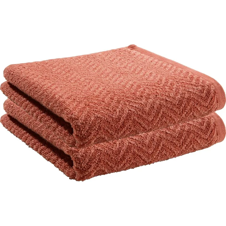 REDBEST Duschtuch Duschtuch "Palmdale" 2er-Pack, Frottier, Walk-Frottier gemustert