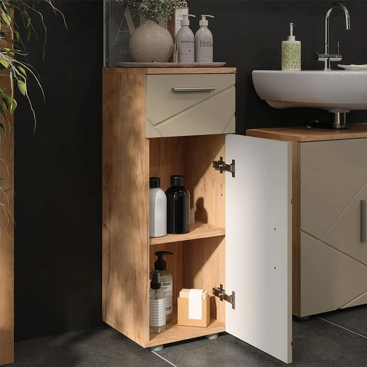Midischrank Irma Goldkraft Eiche 30 x 81 cm Vicco – Bild 4