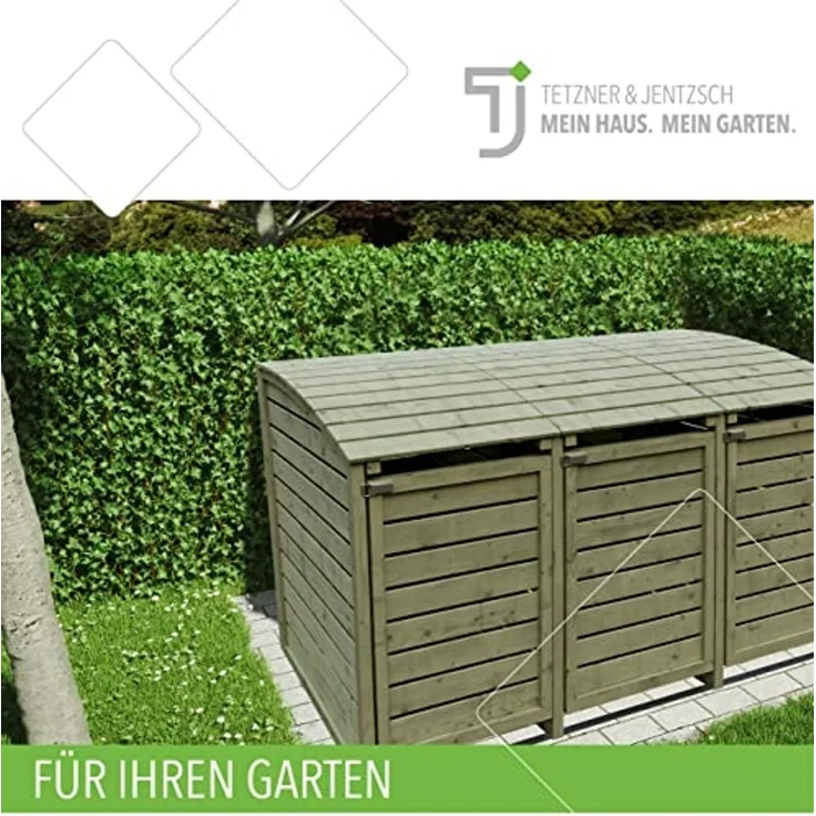 Tetzner & Jentzsch Mülltonnenbox HENRI Mülltonnenabtrennung 3-fach – Bild 2