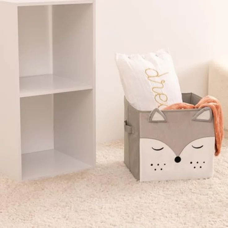 Atmosphera Aufbewahrungsbox, faltbar, Velours, Löwen-Kollektion fox – Bild 5