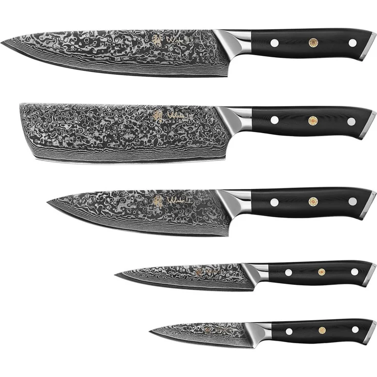 Wakoli Magnet-Messerblock Elite Cuisine I 5 Küchenmesser & magnetischer Messerblock – Bild 2