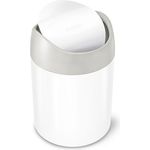 Simplehuman 1,5L Mini-Mülleimer, weiß