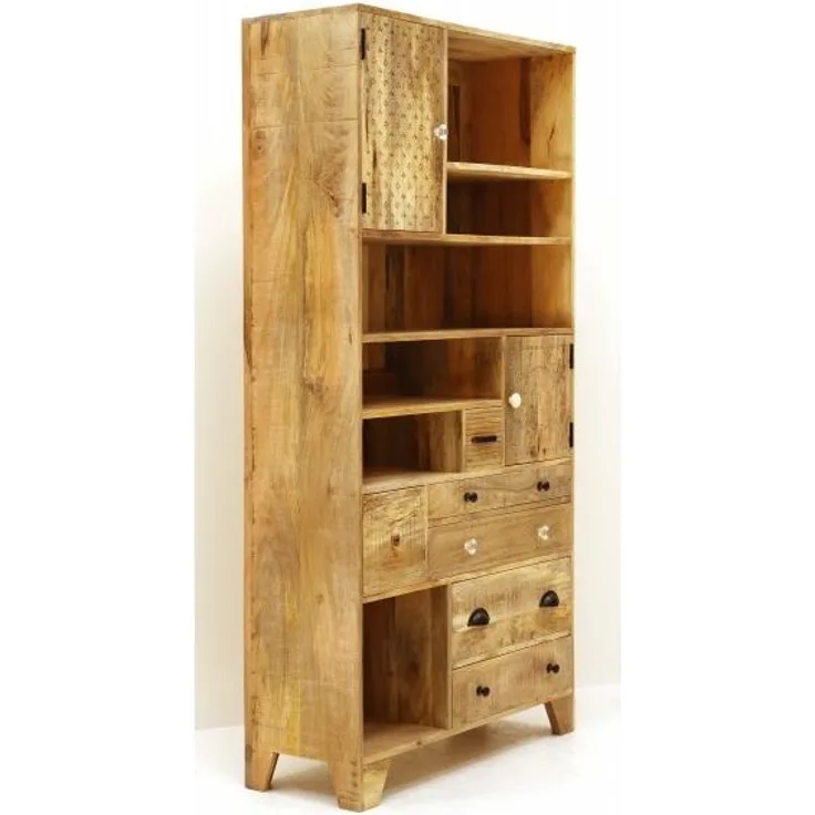 Bücherregal Manu 90x180x35 aus Mangoholz