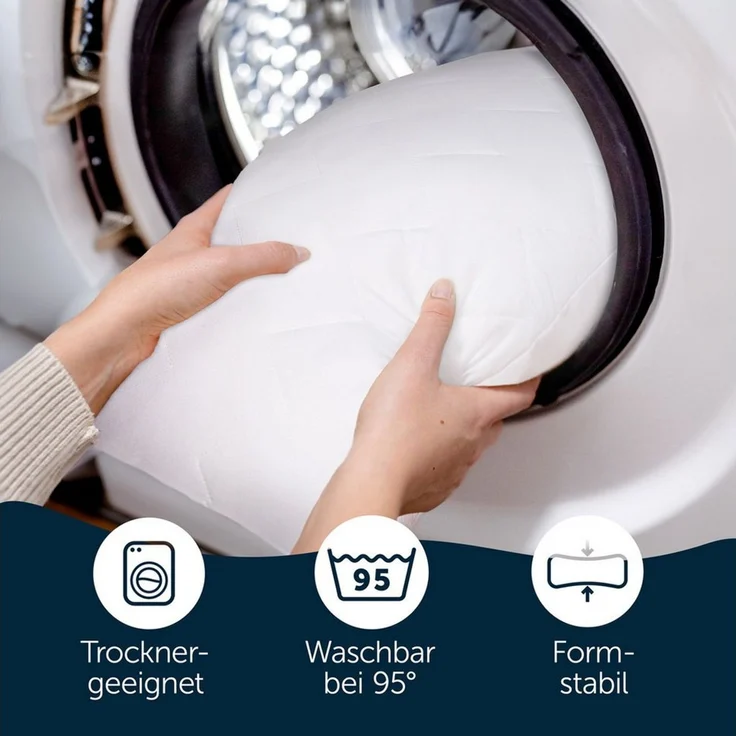 Blumtal Seitenschläferkissen Oeko Tex zertifiziertes Kissen mit anpassbarer Füllung 40x145 cm – Bild 3