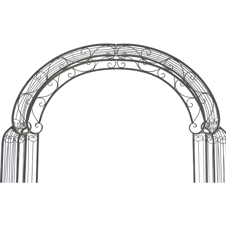 Rosenbogen BIRGER - 163 x 34 x 239,5 cm, Metall, Bronze | Rankhilfe Rosen Rankgitter Gartendekoration – Bild 3