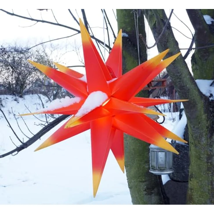 Guru-Shop LED-Stern für außen 3D Außenstern Kaspar, Weihnachtsstern,., Leuchtmittel inklusive – Bild 8
