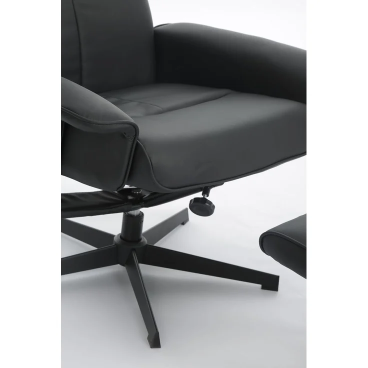 Relaxsessel mit Hocker HWP58-SCH schwarz – Bild 9