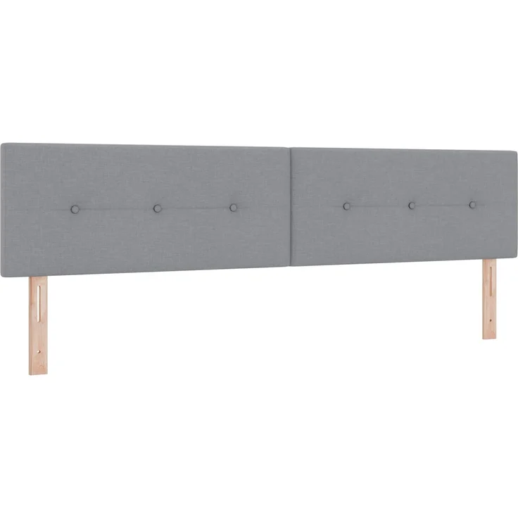vidaXL Ottoman-Bett mit Matratze und LED Hellgrau 200 x 200 cm Stoff 3456933 – Bild 5