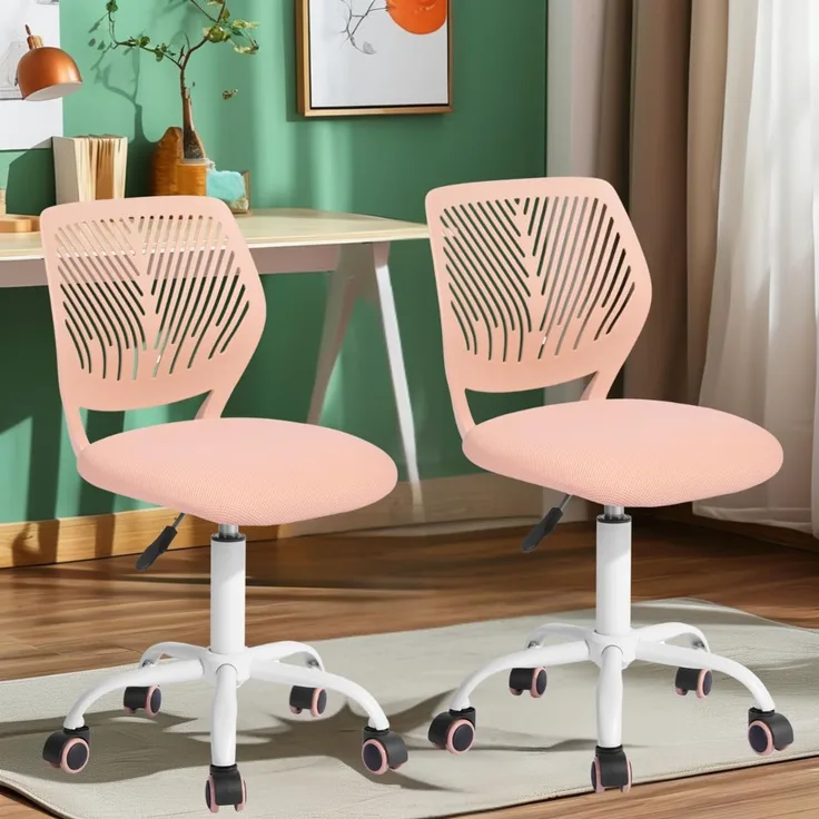 FurnitureR 2X Höhenverstellbarer Drehstuhl - Ergonomischer Schreibtischstuhl für Kinder/Jugendliche, Drehbarer Bürostuhl mit Rollen für Homeoffice & Kinderzimmer