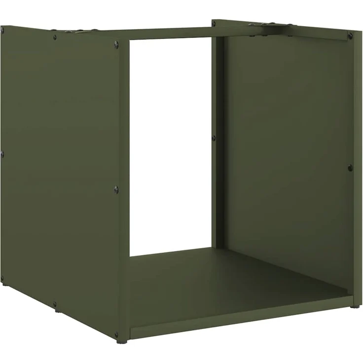vidaXL Brennholzregal Olivgrün 40x40x40 cm Kaltgewalzter Stahl 864240 – Bild 2