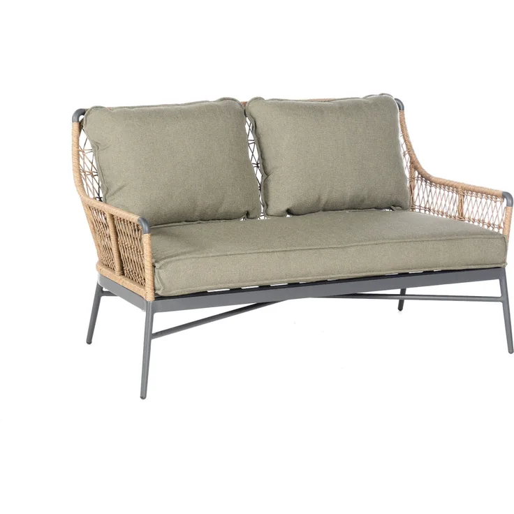 Sonnenpartner Loungesofa Retro Aluminium mit PE-Bespannung natural honey Relaxsofa Garten-Sofa