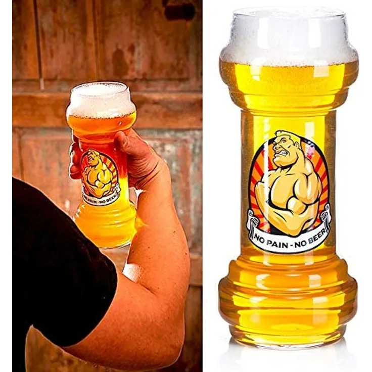 ootb Bierglas No Pain - No Bier, für ca. 830 ml, H: ca. 22 cm