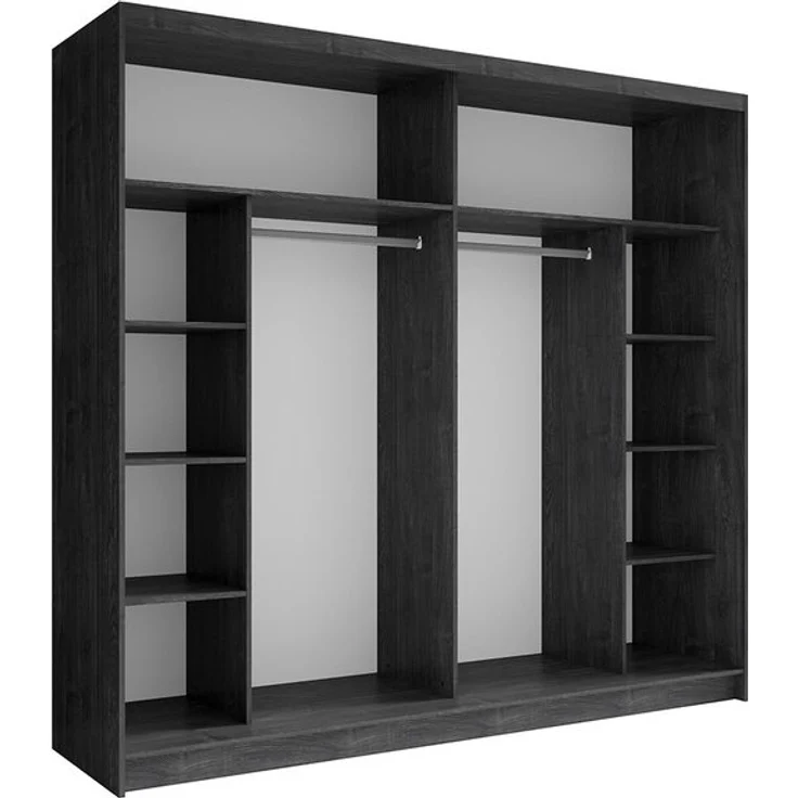 Lomadox Schlafzimmer-Set TORTONA-166, (Spar-Set, 5-tlg, Schwebetürenschrank Kommode Bettgestell Nachttische), Schlafzimmermöbel in Esche, Bett 180x200cm, Schwebetürenschrank 230cm – Bild 4