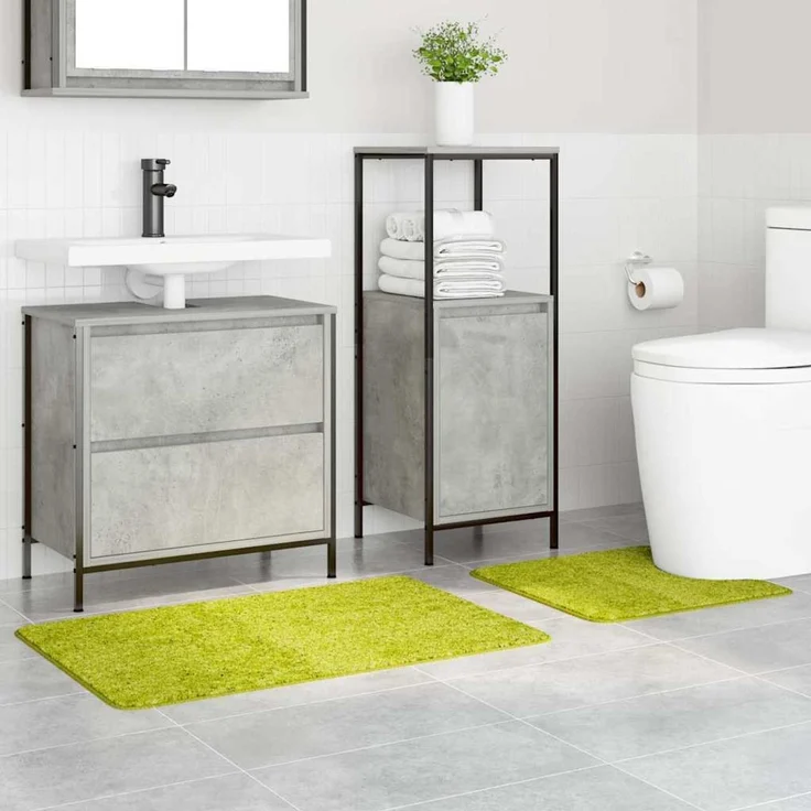 vidaXL Anti-Rutsch Badematten-Set 2 pcs Grün PP 4019859 – Bild 3