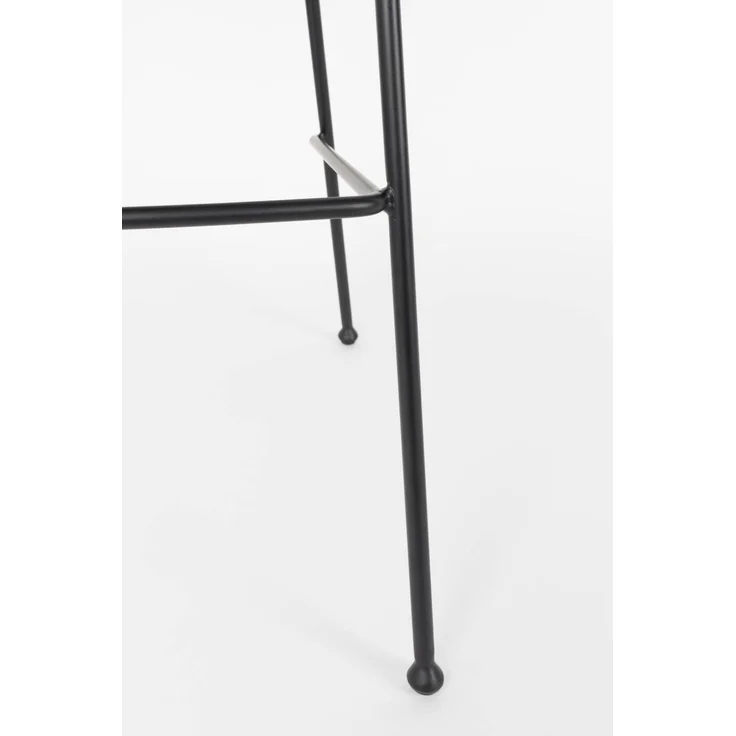 Zuiver Barhocker Feston im 2er-Set, Braun aus 100% Kunstleder mit schwarzem Stahlgestell, Sitzhöhe 65 cm, belastbar bis 100 kg – Bild 9