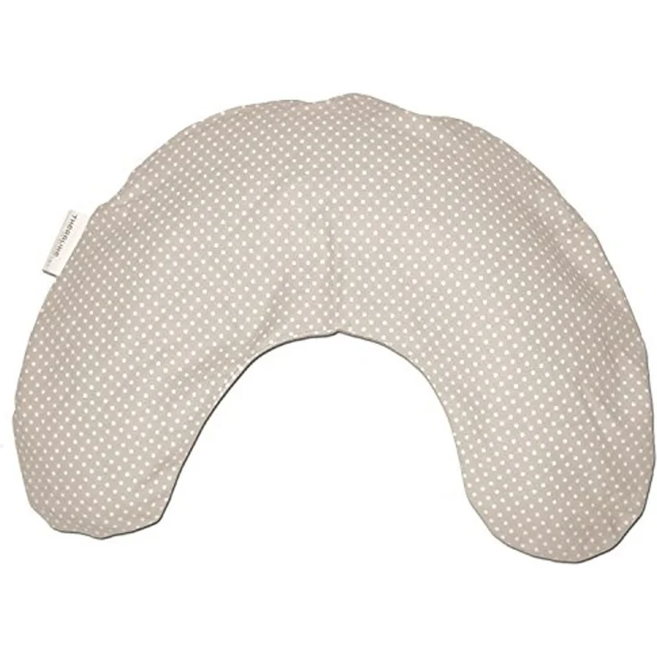 Theraline Nackenkissen mittel, Mikroperlenfüllung inkl. Bezug, Baumwolle, ca. 100 c, x 21 cm, Punkte beige