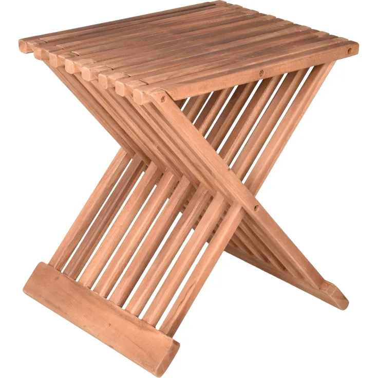 Beistelltisch Klapptisch Hocker FANI aus Teak von GardenPleasure