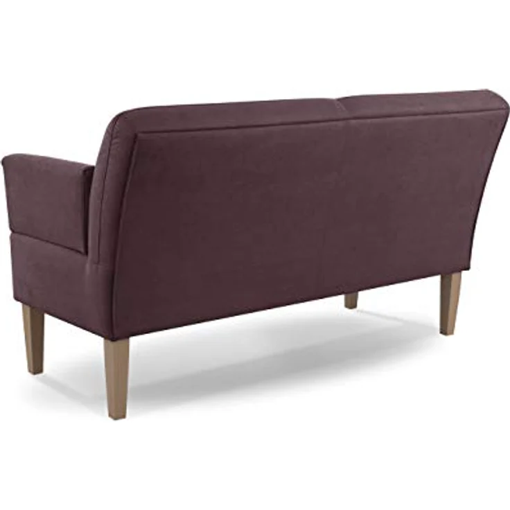 CAVADORE 2,5-Sitzer Küchensofa Kira / Sitzbank für Küche, Esszimmer oder Wohnküche inkl. Armteilverstellung / Leichte Fleckenentfernung dank Soft Clean / 168 x 94 x 81 / Flachgewebe: Weinrot – Bild 6
