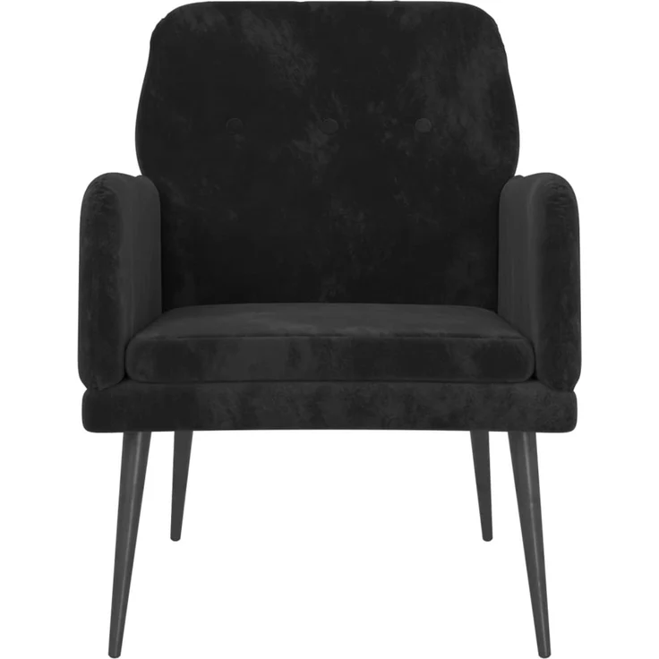 Sessel wohnzimmer, Relaxsessel, Fernsehsessel Schwarz 62x79x79 cm Samt – Bild 3