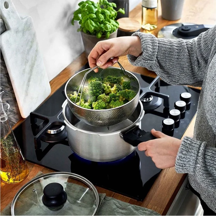 Springlane Dampfgareinsatz aus Edelstahl 21cm ⌀ - für Schnellkochtöpfe & Kochtöpfe – Bild 3