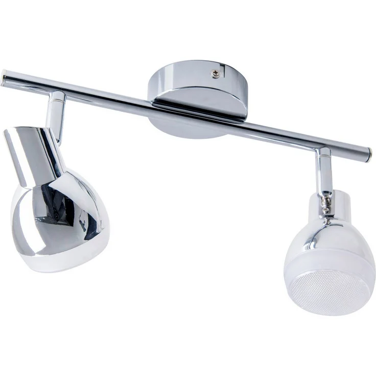 näve LED Deckenleuchte Chromey, LED fest integriert, Warmweiß, LED Deckenleuchte,chrom,2x 26 LED 5W/380lm, total 10W – Bild 1