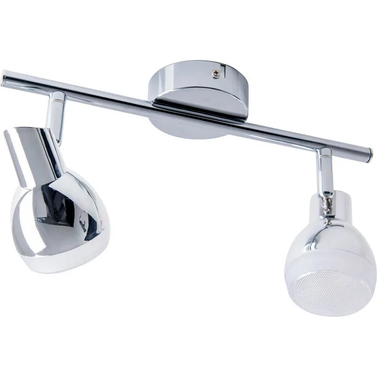 näve LED Deckenleuchte Chromey, LED fest integriert, Warmweiß, LED Deckenleuchte,chrom,2x 26 LED 5W/380lm, total 10W