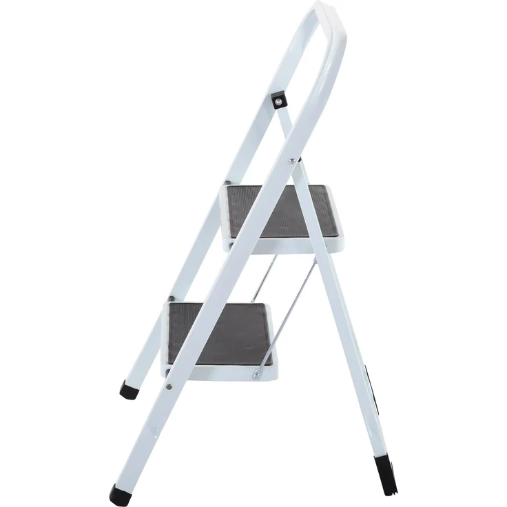 Raburg Klapptritt Step, Klapptritt-Leiter, 2 oder 3 Stufen, Weiß, TÜV/GS geprüft, Stahl, Lock-Klappsperre, rutschhemmende Oberfläche, Füße mit Solid-Grip – Bild 3