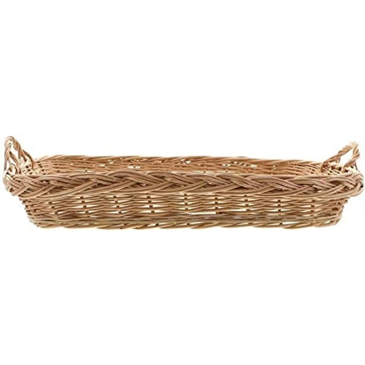 Dekoleidenschaft Tablett aus Weide, 50x35 cm groß, mit Griffen, Serviertablett, Korbtablett, Weide, rechteckig, Kaffeeetablett, Küchentablett, Tragetablett, Dekotablett – Bild 4
