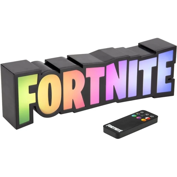 Paladone Fortnite RGB-Logo-Lampe mit Farbwechsel, offiziell lizenzierte Gaming-Lampe mit Fernbedienung, Wandmontage oder zum – Bild 1