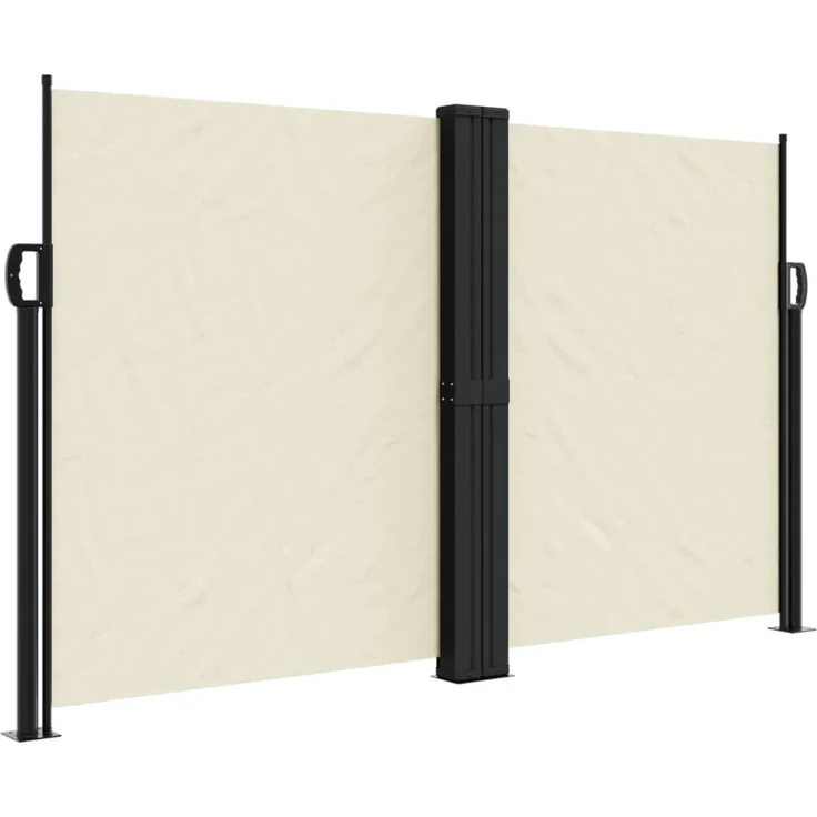 Seitenmarkise Ausziehbar, Balkon Sichtschutz Creme 140x1000 cm – Bild 2