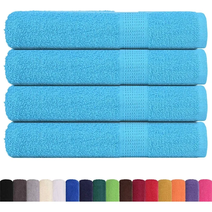 vidaXL Handtücher FROGN 4 Stk. Türkis 100x200 cm 360 g/m² 136987 – Bild 2
