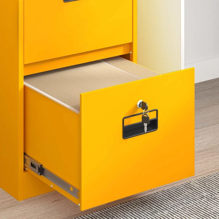 vidaXL Aktenschrank Senfgelb 44 x 50 x 106,5 cm Kaltgewalzter Stahl 891601 – Bild 5