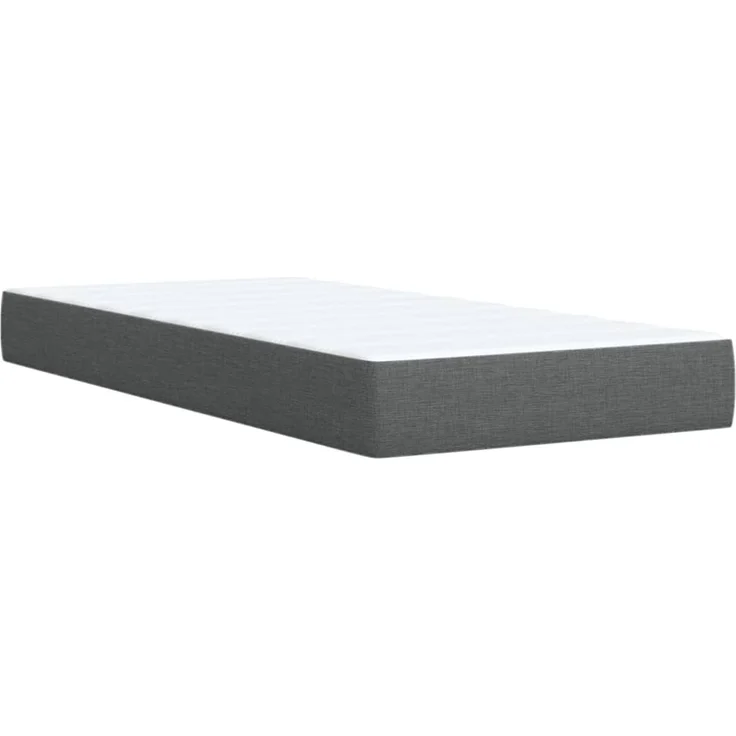 vidaXL Boxspringbett mit Matratze Dunkelgrau 90x190 cm Stoff 3289619 – Bild 10