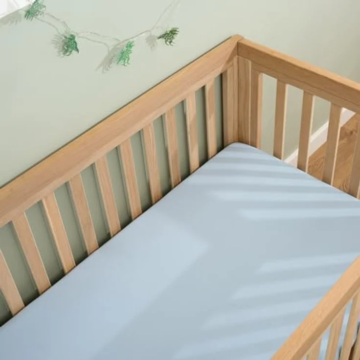 Clair de Lune Bettlaken Baumwolle Jersey Spannbettlaken für Kinderbett Blatt (2 Stück, blau) – Bild 7