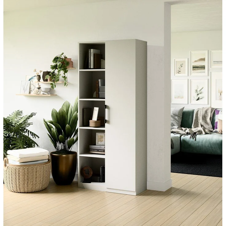 ibonto BÜCHERREGAL MATTWEISS Halboffenes Bücherschrank (H 182 x T 30 x B 80 cm) – Bild 4